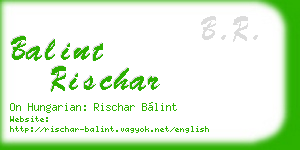 balint rischar business card